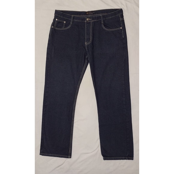 Denim Culture 38x30 dark wash men's jeans midrise straight leg 100% cotton 38 - Picture 6 of 10
